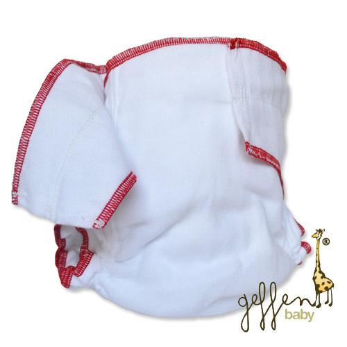Geffen Cotton Fitted Diapers – Large (Red Edge)
