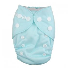 Alva Newborn Snap Pocket Diaper - Baby Blue - Happy BeeHinds