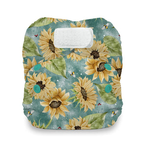 Sunflower Bliss - Exclusive Thirsties Natural Newborn All In One