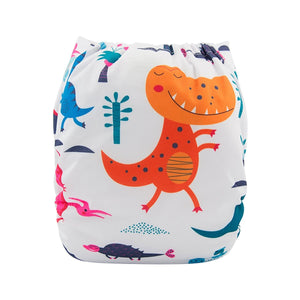Alva Pocket Diaper - Colorful Dinosaur - Happy BeeHinds