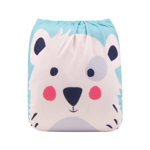 Alva Pocket Diaper - Polar Bear - Happy BeeHinds
