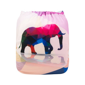 Alva Pocket Diaper - Geo Elephant - Happy BeeHinds