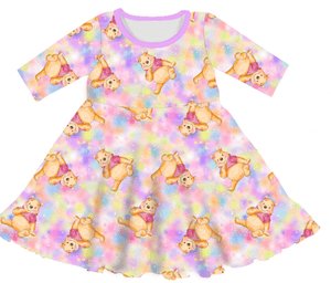 Milk Silk Twirl Dress - Bear
